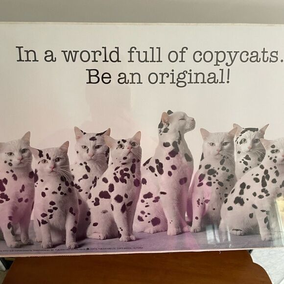 1991 Bybee/SF Dalmatian Cat Poster In A World Full of Copycats Be An Original - Picture 15 of 15